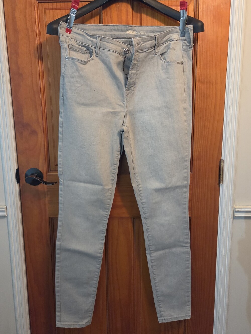 Old Navy Rockstar Super Skinny Built-in Sculpt Light Gray Quartz 16L Like new